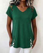 Cozy Boho Cut-out Cotton Top