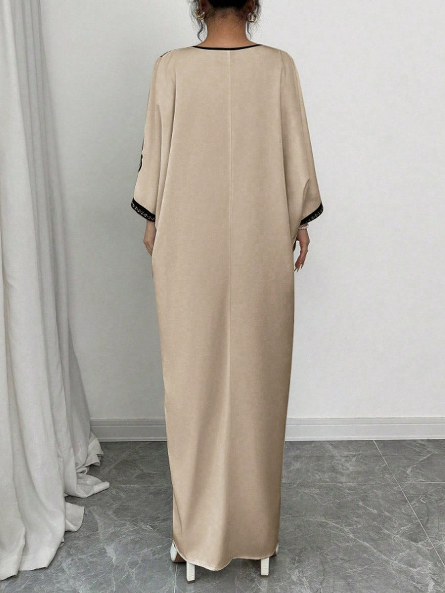 Women's Casual Elegant Stylish Loose V-neck Vacation Long Dress