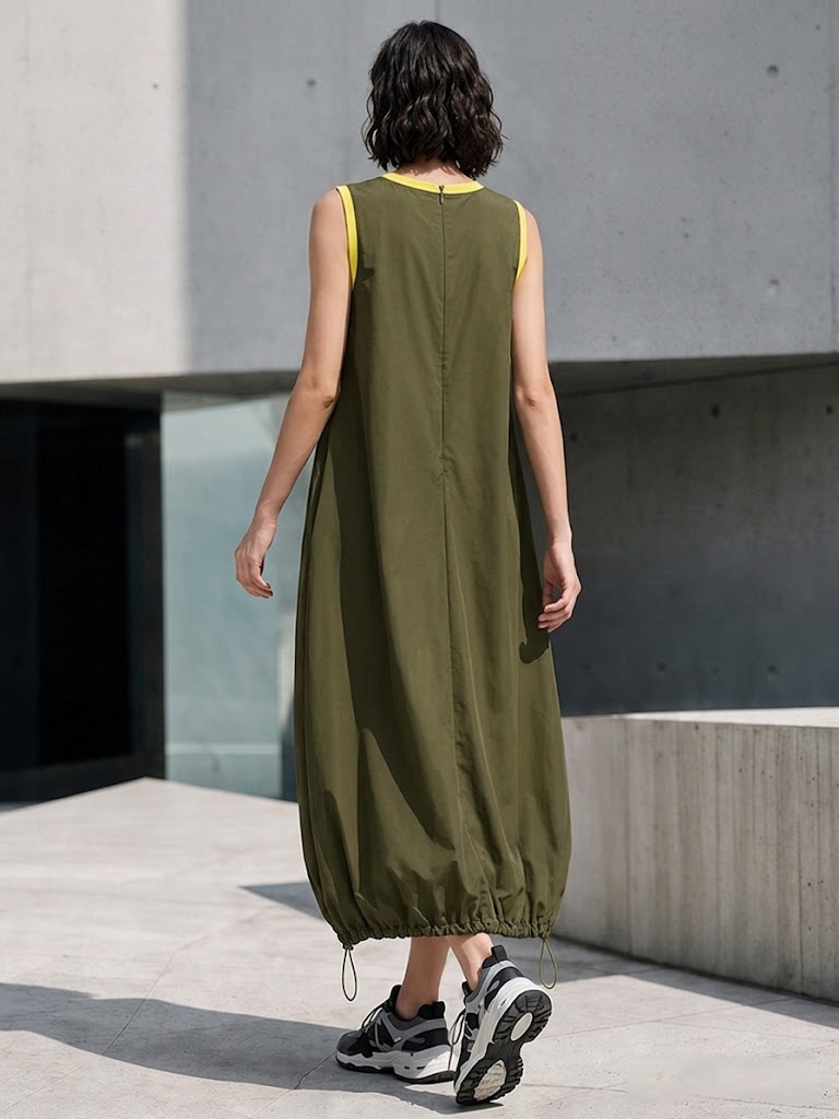 Casual Sleeveless Cotton Dress
