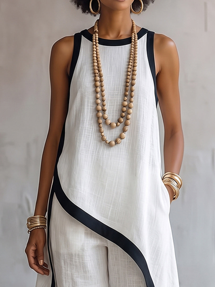 Boho-chic Breathable Cotton-linen Matching Sets