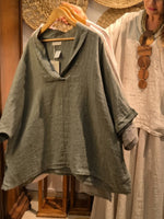 Relaxed, Casual Linen And Cotton Top