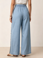 Cozy Lightweight Wide-leg Denim Pants