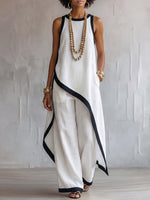 Boho-chic Breathable Cotton-linen Matching Sets