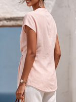 Elegant And Breathable Twist-front Top