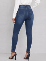 Edgy Leopard Patchwork Skinny Jeans