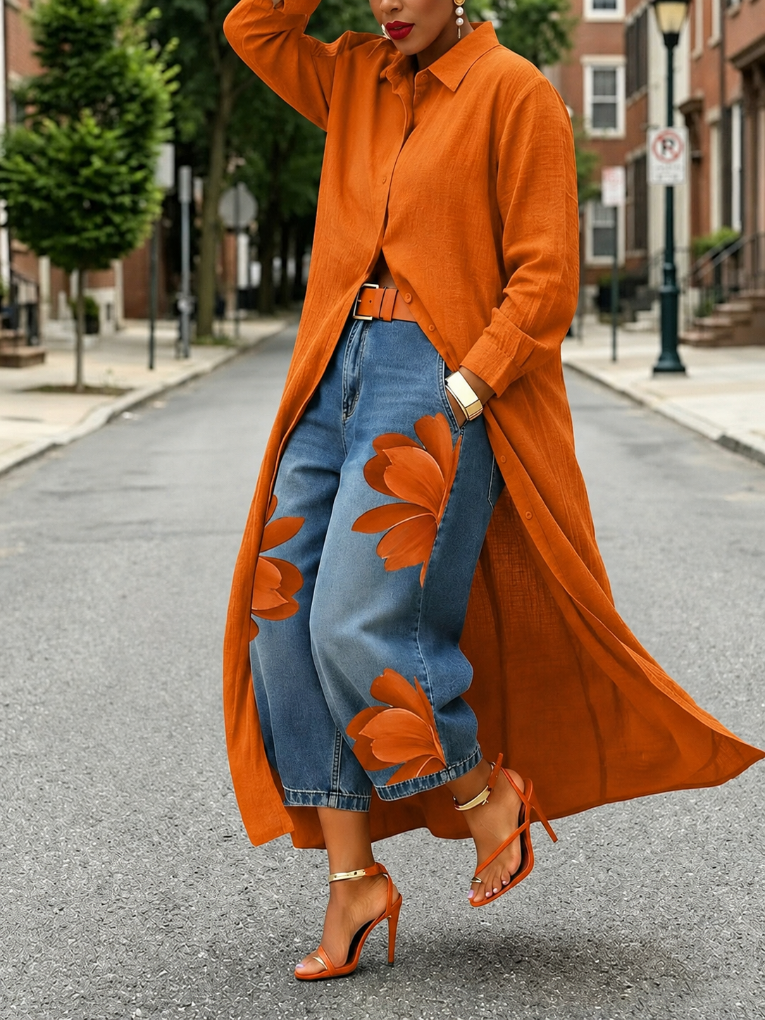 Casual Linen And Cotton Shirt Dress