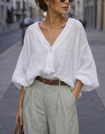 Casual Loose Linen And Cotton Cardigan