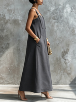 Stylish Artfully Tailored Loose-fitting Jumpsuit