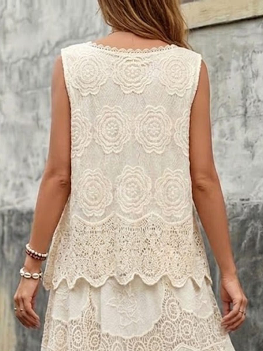 Bohemian Embroidered Sleeveless Top
